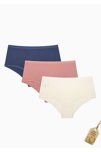 ODISE Essentials 3-Pack Highwaist Multicolor Slip Panties