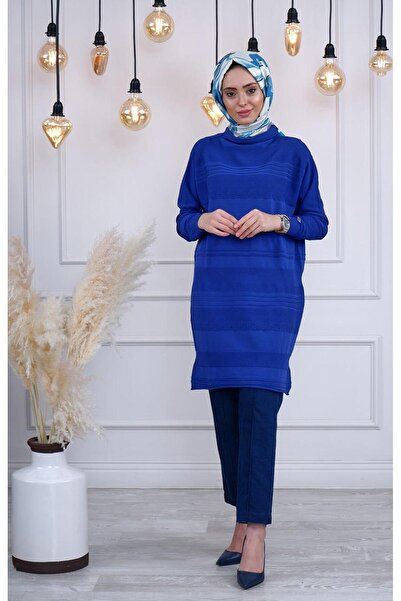 MissWhence Triko Tunik Miss222 Saks Mavi