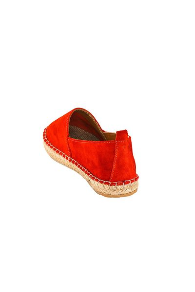 Moosefield Espadrile roșii din piele naturală de damă