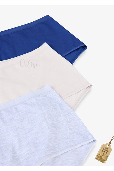 ODISE Blue Dream 3-Piece Highwaist Multicolor Slip Panties