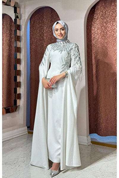 White Corner WHİTE CORNER Abiye 2958 Ekru