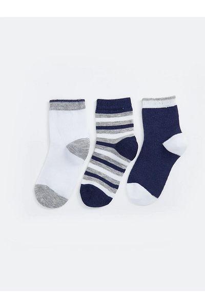 Aziz Bebe Boy's Seamless 3-Piece Socks 3 Years - 6 Years