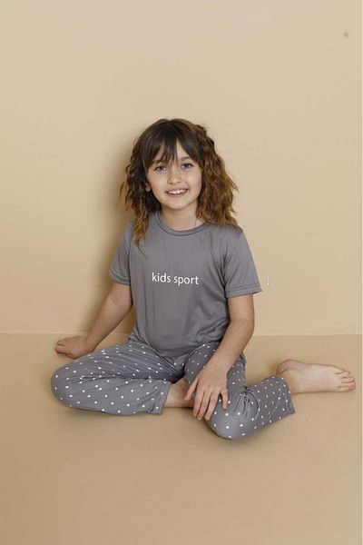 LİLA İÇ GİYİM Children's Milan Short Sleeve Pajama Set