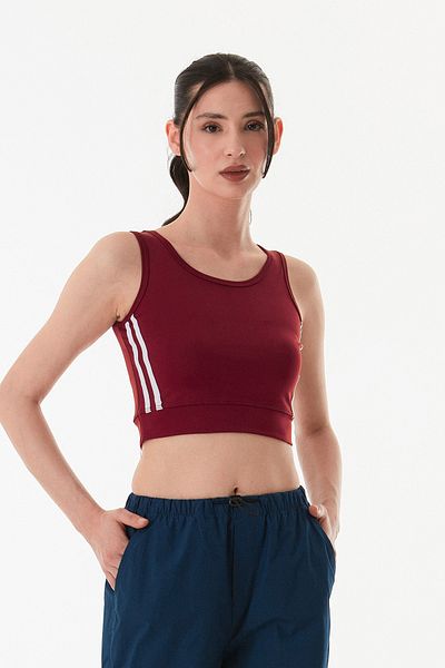 Fulla Moda Bustieră cu gât cu șarmuire cu dungi laterale