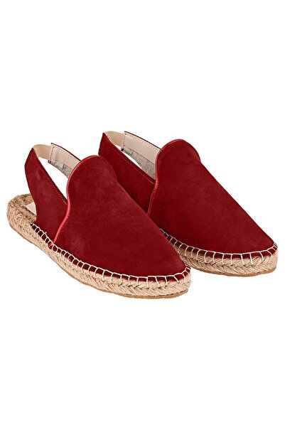 NOOSY Жіночі бордові еспадрильї з натуральної шкіри ручної роботи