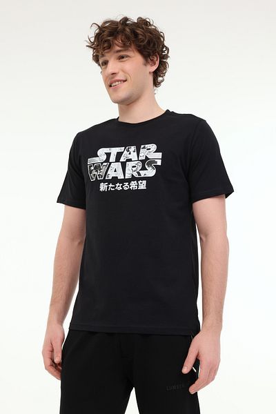 lumberjack ML STARWARS 11LSN05 3PR Μαύρο ανδρικό κοντομάνικο μπλουζάκι