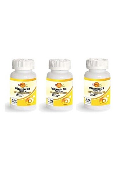 Force Nutrition فيتامين د3 1000 وحدة دولية 120 قرص - 3 قطع