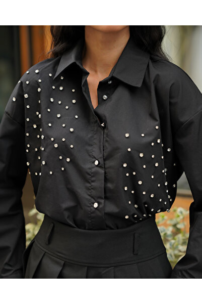 LOISY Γυναικείο πουκάμισο με μακρυμάνικο oversize ποιότητας Stoned Premium