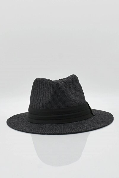 Külah قبعة شاطئ من القش للرجال صيفية تريلبي - أسود