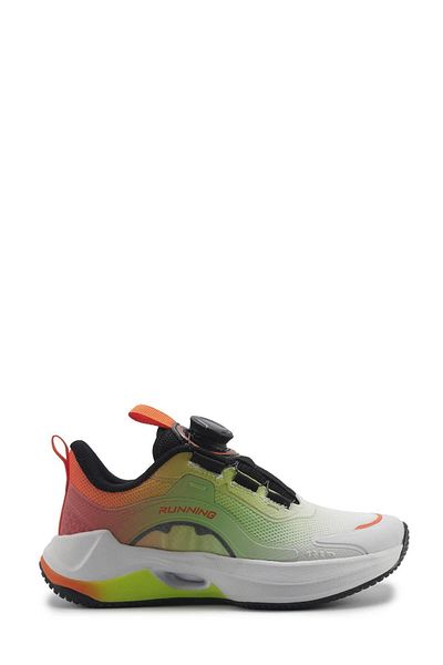 Kinetix Vaner F White-Orange-Neon Green Boys' Sports Shoes