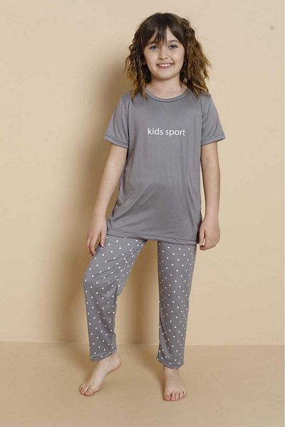 LİLA İÇ GİYİM Children's Milan Short Sleeve Pajama Set
