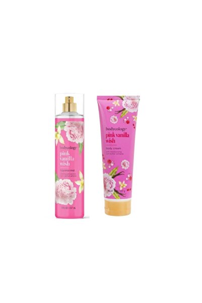 Bodycology Pink Vanilla Wish Çiçeksi Koku Kadın Vücut Spreyi Vücut Kremi Set