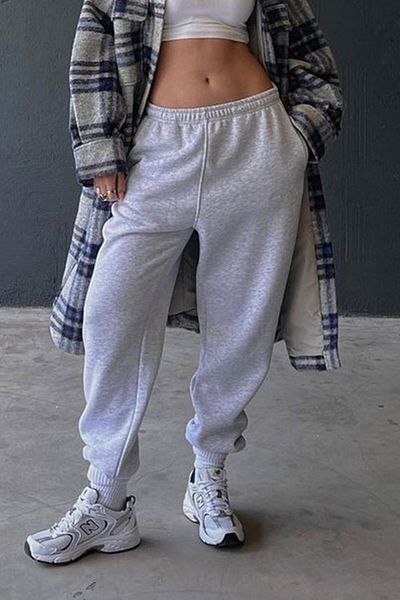 Madmext Γυναικεία αθλητική φόρμα Mad Girls Grey Oversize με ελαστικά πόδια Mg324