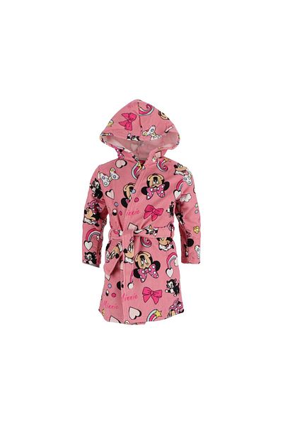 Minnie Mouse Children's bathrobe, hood and side pockets, multicolor, age 3-4 years, Minnie Mouse