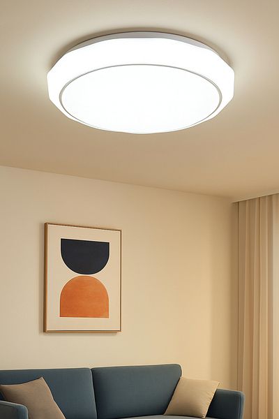 Lambadar Carnac West Model Special Design 26 cm Medium Size Modern White Light Led Plafonier Chandelier