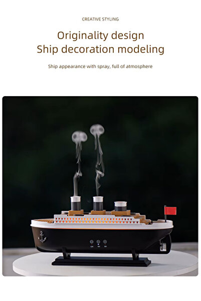 TECHNOMEN Titanic Aromaterapi Hava Nemlendirici Kuruluğu Önlemek Için Verimli Gemi Dizaynlı Difüzör
