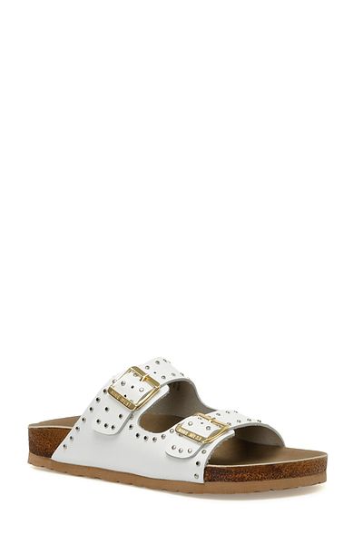 Nine West Biele dámske ploché papuče Mıctan 4fx