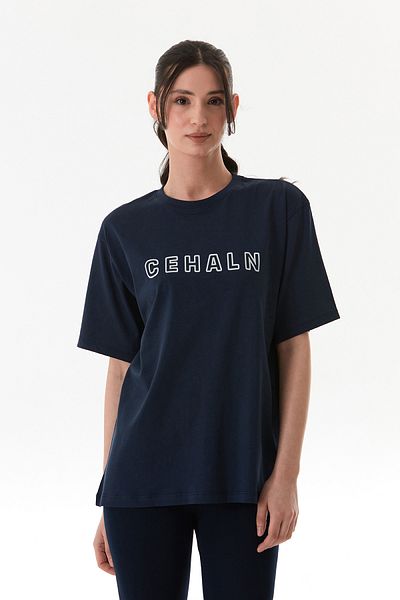 Fulla Moda Cehaln Text Printed Oversize T-Shirt