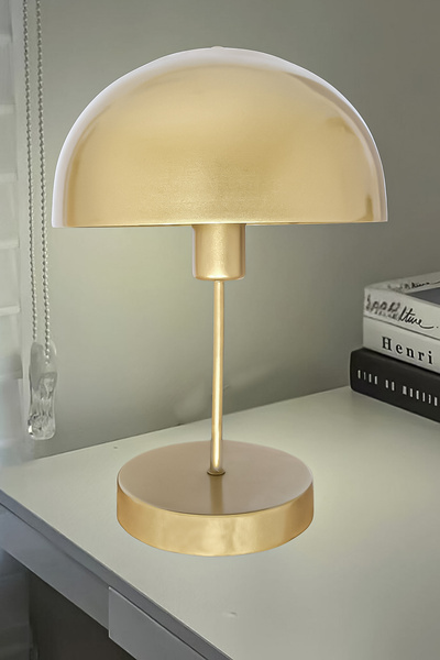 Fer Avize Venetian Mushroom Metal Hat Lampshade Modern Design Wired Table Lamp Night Light
