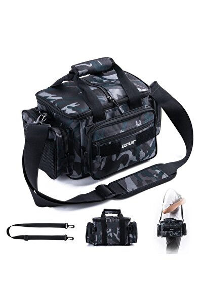 Choice حقيبة أدوات صيد مموهة من A Goture مقاس 38*23*19 سم، حقيبة كتف عالية ال...