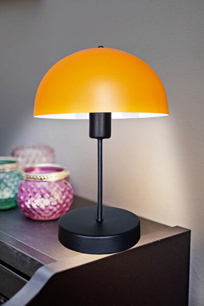 Fer Avize Venetian Mushroom Metal Hat Lampshade Modern Design Wired Table Lamp Night Light