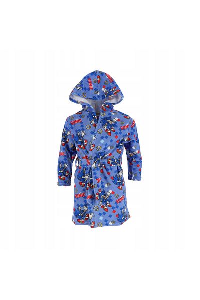 Sonic Children's bathrobe, hood and side pockets, multicolor, age 5-6 years, Sonic