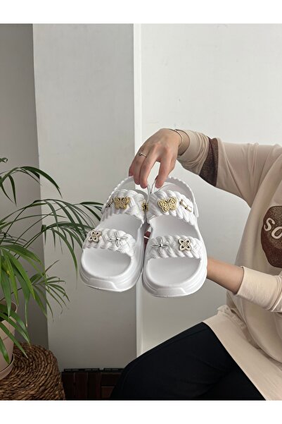 Behtah Kundura High Thick Sole Stone Stylish Design Open Front Soft Daily Slippers Sandals