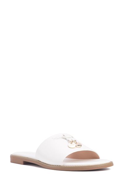 Nine West Wollon 4Fx White Women's Flat Slippers