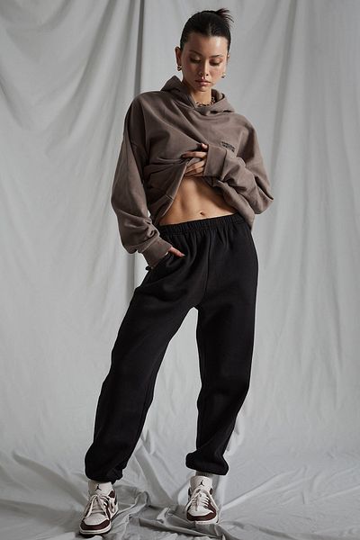 Madmext Schwarze Oversize-Jogginghose mit elastischem Bund für Damen MG1235