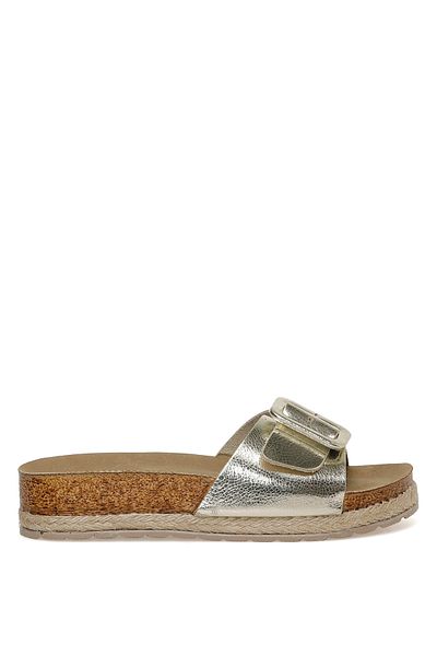 Nine West Desna 3fx gold women's flat slippers