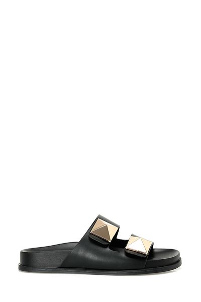 Nine West شبشب مسطح للنساء باللون الأسود من Mistr 4fx