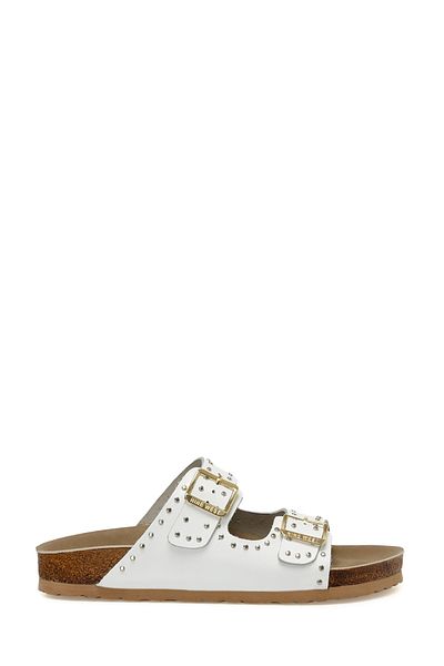 Nine West Biele dámske ploché papuče Mıctan 4fx