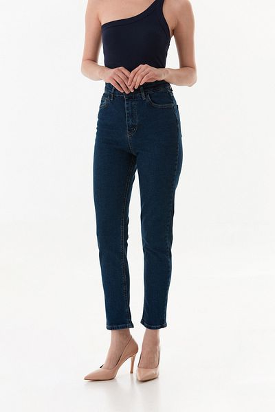 Fulla Moda Jean Mom Lycra cu talie înaltă
