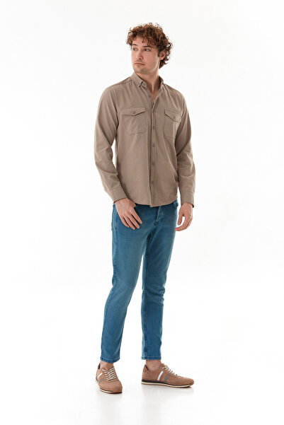 Fulla Moda Basic Çıtçıtlı Gabardin Gömlek