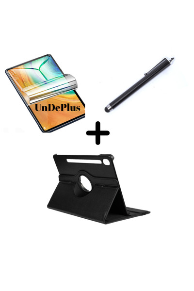UnDePlus Samsung Galaxy Tab S10 Lite FE/S10/S9 FE/S9 Uyumlu Kılıf Dönen Tablet Kilifi Ekran Koruyucu Kalem