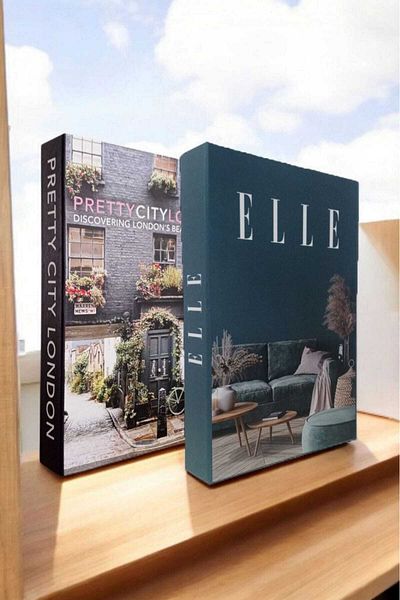 BayCazip Decorative Book Look Box Set of 2 Decorative Book Looking Box