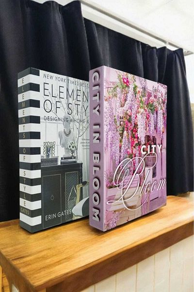 BayCazip Decorative Book Look Box Set of 2 Decorative Book Looking Box