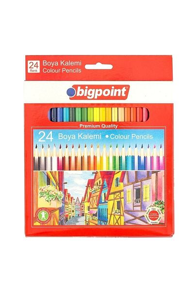Bigpoint قلم طلاء جاف 24 لون بالحجم الكامل