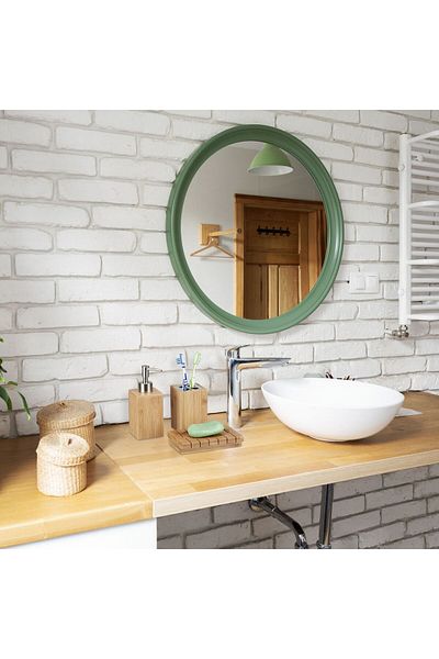 Relaxdays Bathroom accessories set, 3 pieces, soap dispenser, soap holder, toothbrush holder,