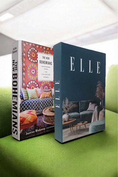 BayCazip Decorative Book Look Box Set of 2 Decorative Book Looking Box