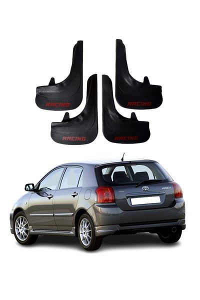 SONİKON LİNE Racing Written 4-Piece Dust Cover Mudguard Mudguard Compatible with Toyota Corolla Hb All Cases Modified