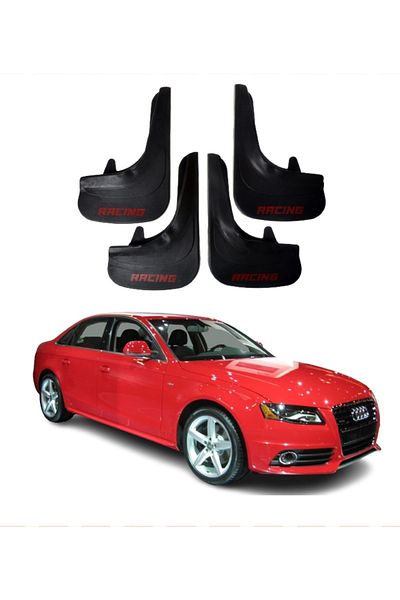 SONİKON LİNE Audi A4 Compatible Racing Written 4-Piece Dust Cover Mudguard Mudguard Modified