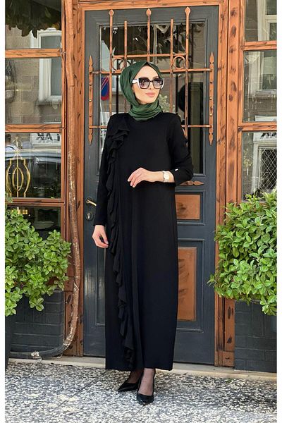 MISS DALIDA Mi̇ss Dalida Black Knitwear Dress - T25K-4010