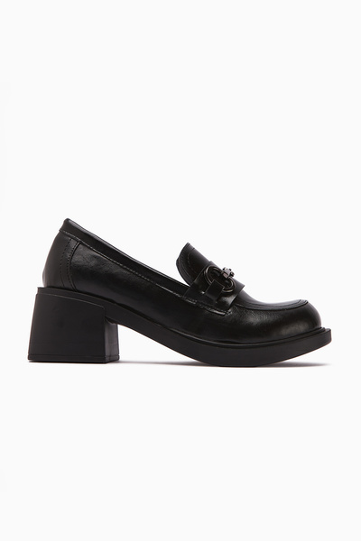 Limoya Berita Black Thick Heeled Women's Shoes