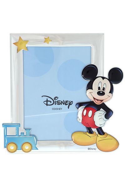 GiftExpress Silver Mickey Mouse train photo frame