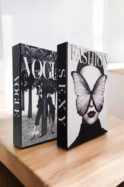 BayCazip Decorative Book Look Box Set of 2 Decorative Book Looking Box