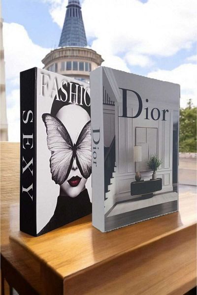 BayCazip Decorative Book Look Box Set of 2 Decorative Book Looking Box