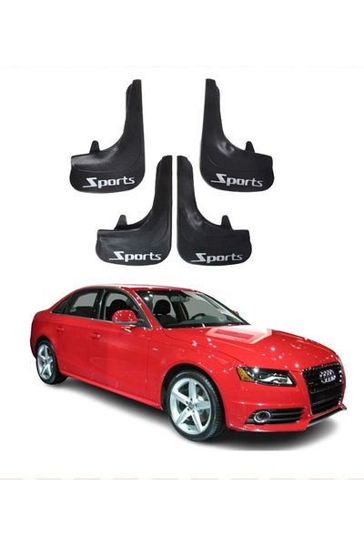 SONİKON LİNE Audi A4 Compatible 4-Piece Sports Written Dust Cover Mudguard Mudguard Modified