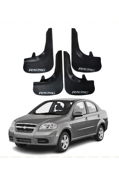 SONİKON LİNE Chevrolet Aveo Sedan 2005-2011 Compatible Racing Written 4-Piece Dust Cover Mudguard Mudguard Modified