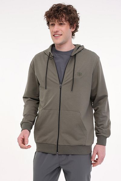 lumberjack Top de trening pentru bărbați Mb Sn72 Fz Hod 5fx kaki deschis